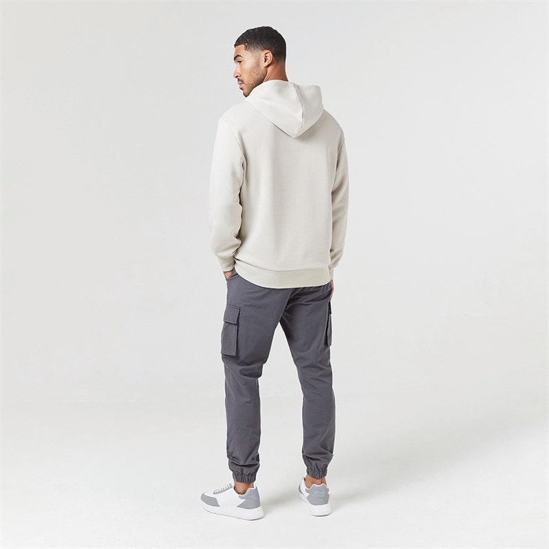 Closure London Mens Hoodie And Cargo Pants Co-Ord Set Stone/Charcoal - Image 3