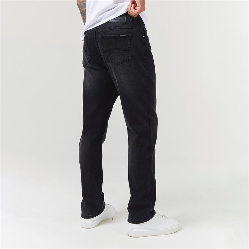Closure London Mens Straight Fit Jeans Black - Image 2