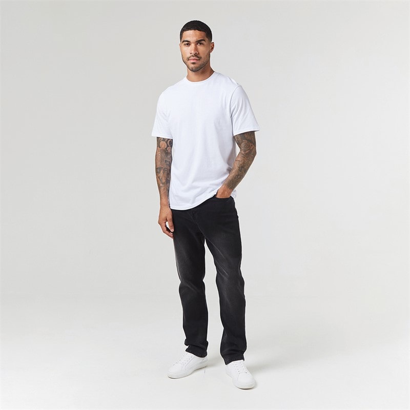 Closure London Mens Straight Fit Jeans Black - Image 3