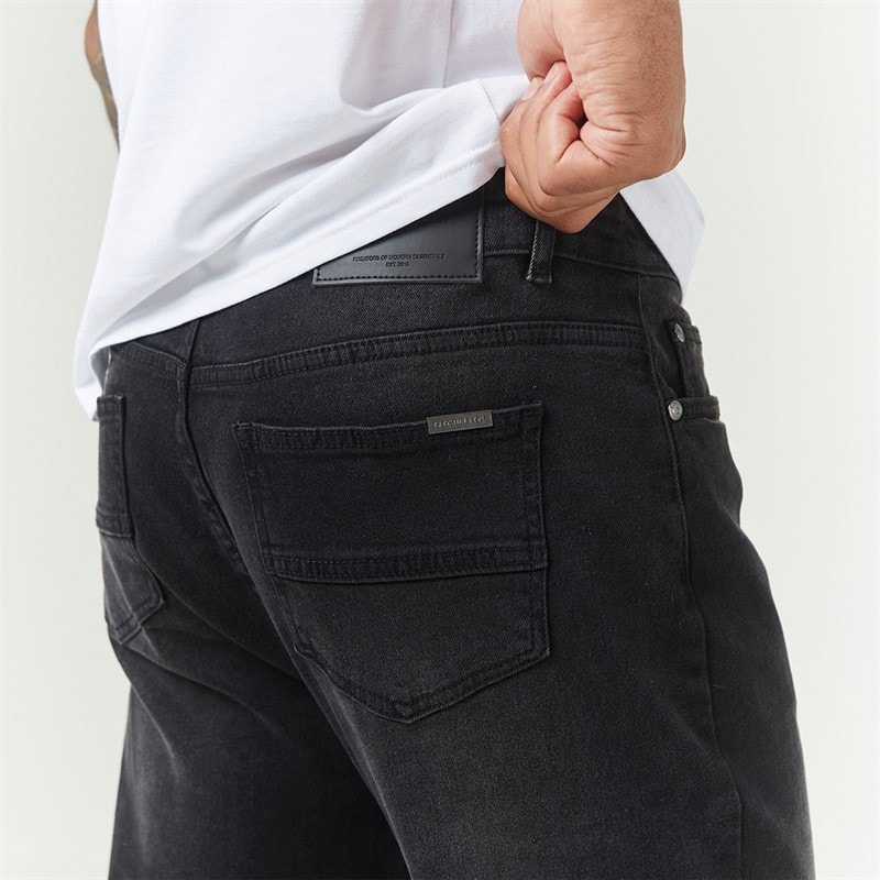 Closure London Mens Straight Fit Jeans Black - Image 4
