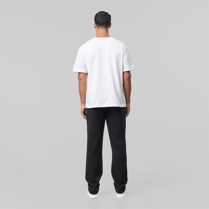 Closure London Mens Relaxed Fit Open Hem Joggers Black - Image 4