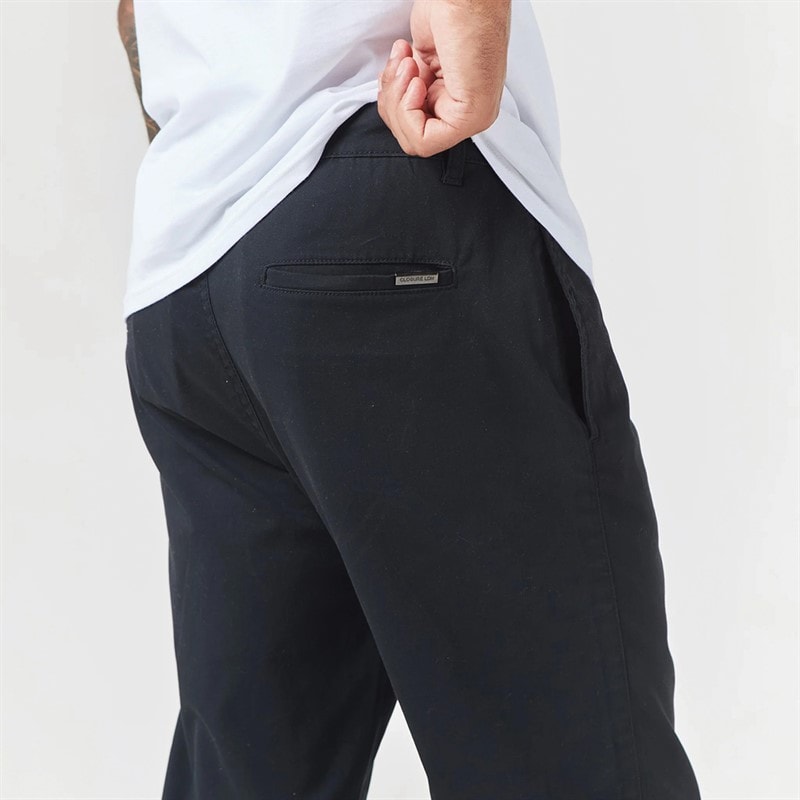Closure London Mens Two Pack Classic Chino Pants Black/Dark Grey - Image 3