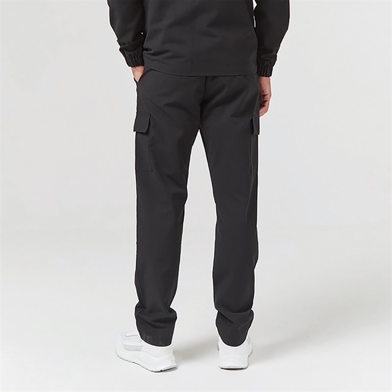Closure London Mens Smart Open Hem Utility Trousers Black - Image 2