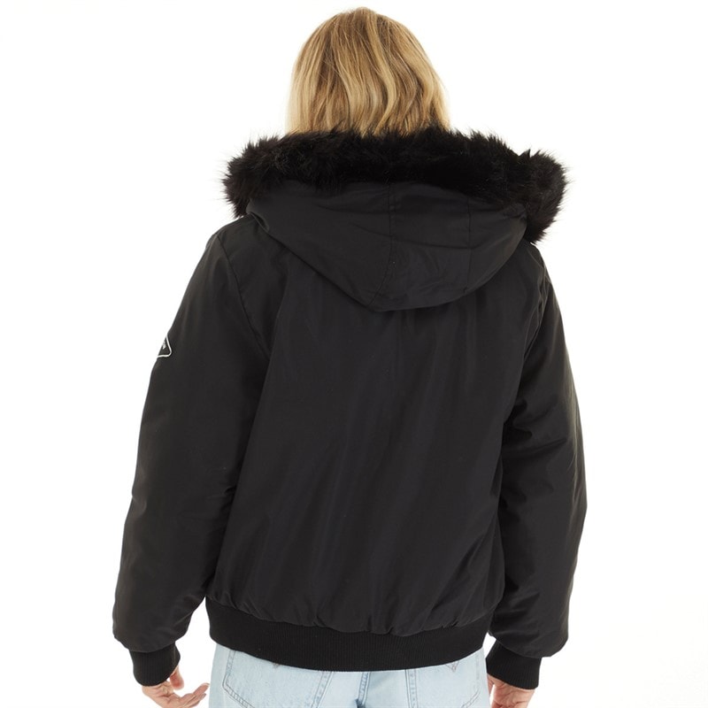 Closure London Womens Cropped Fur Parka Black - Image 2