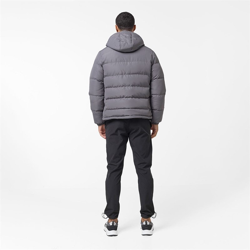 Closure London Mens Tech Logo Puffer Jacket Charcoal - Image 2