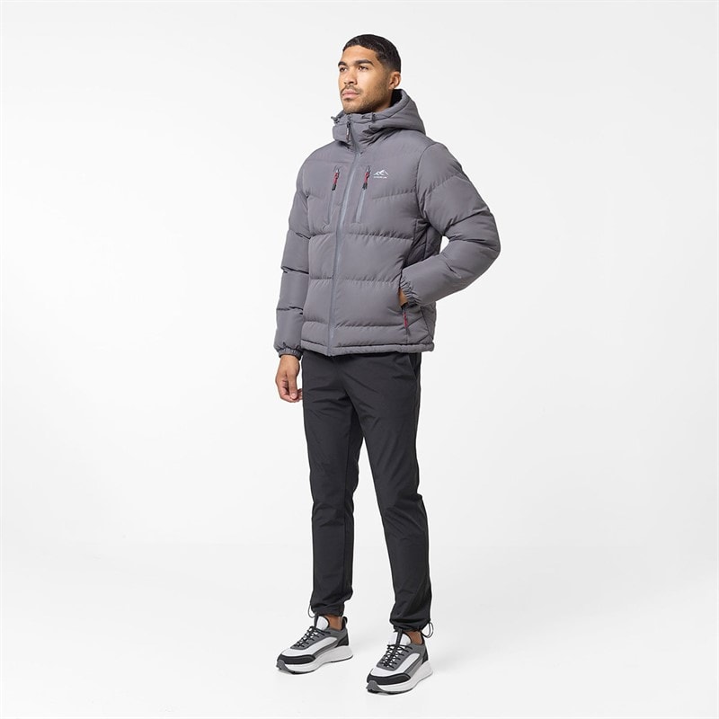 Closure London Mens Tech Logo Puffer Jacket Charcoal - Image 4