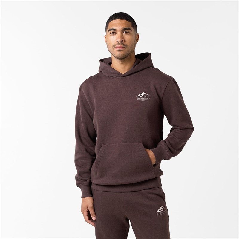 Closure London Mens Mountain Silhoutte Tracksuit Brown/Stone - Image 4