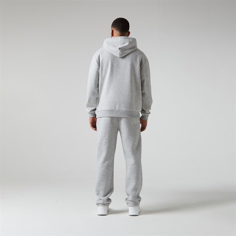 Closure London Mens Relaxed Open Hem Joggers Light Grey Marl - Image 2
