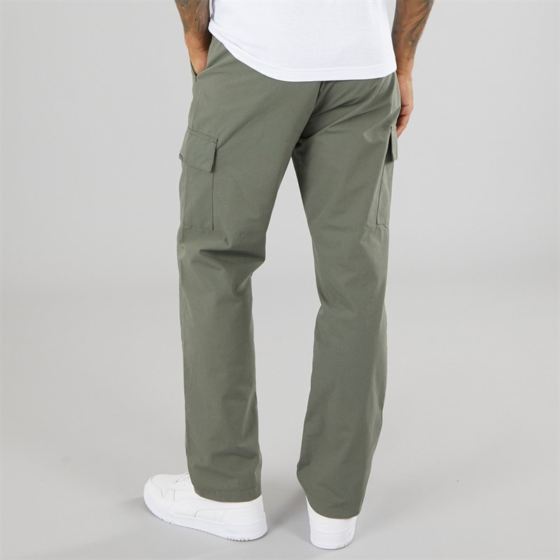 Closure London Mens Smart Open Hem Utility Trousers Khaki - Image 2