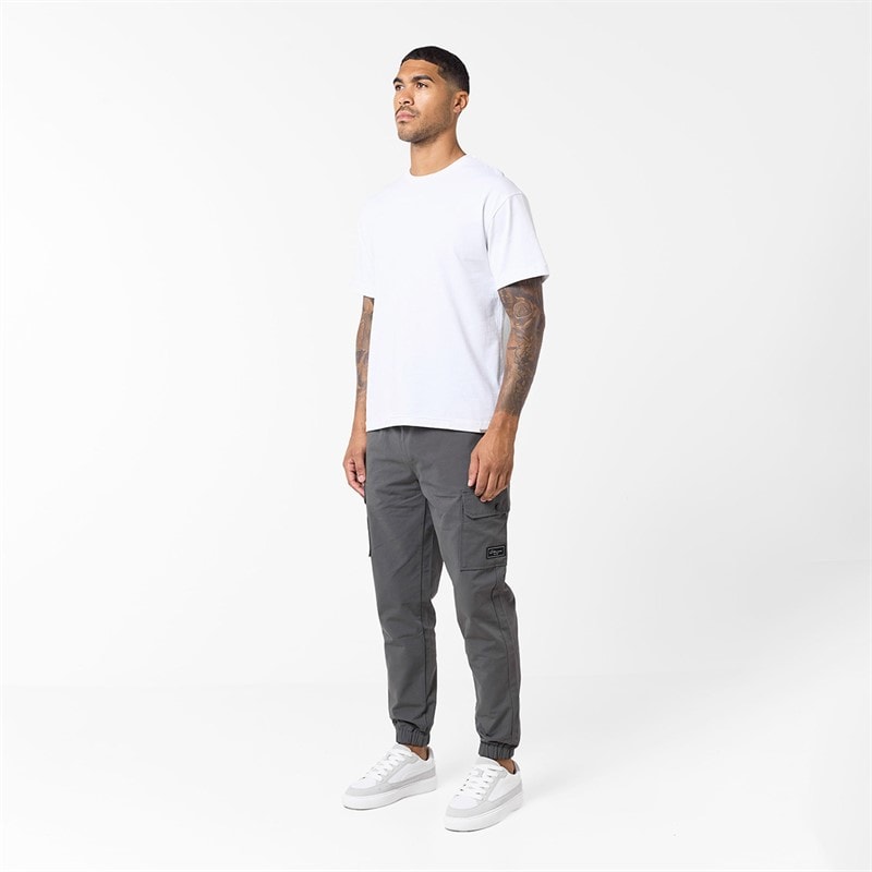 Closure London Mens Utility Cargo Pants Charcoal - Image 3