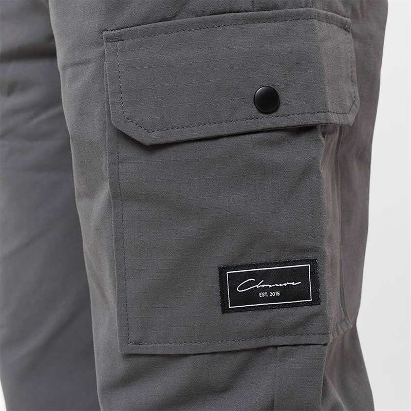 Closure London Mens Utility Cargo Pants Charcoal - Image 5
