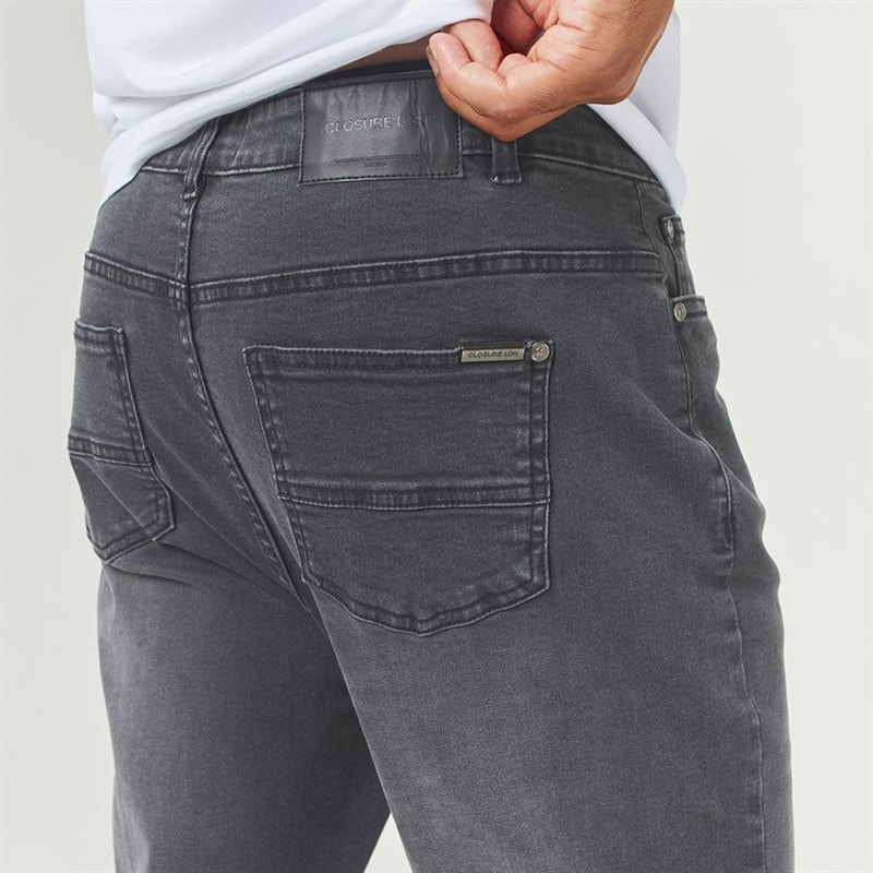 Closure London Mens Two Pack Straight Fit Denim Jeans Black Wash/Grey Wash - Image 5