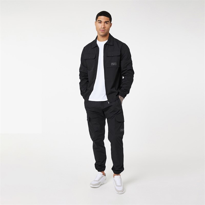 Closure London Mens Utility Cargo Pants Black - Image 2