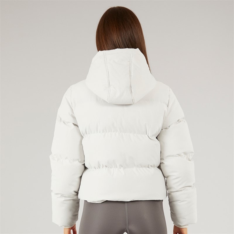 Closure London Womens Storm Cuff Short Puffer Jacket Stone - Image 2