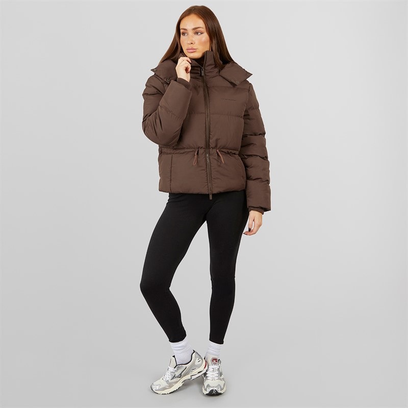 Closure London Womens Adjustable Waist Puffer Coffee - Image 5