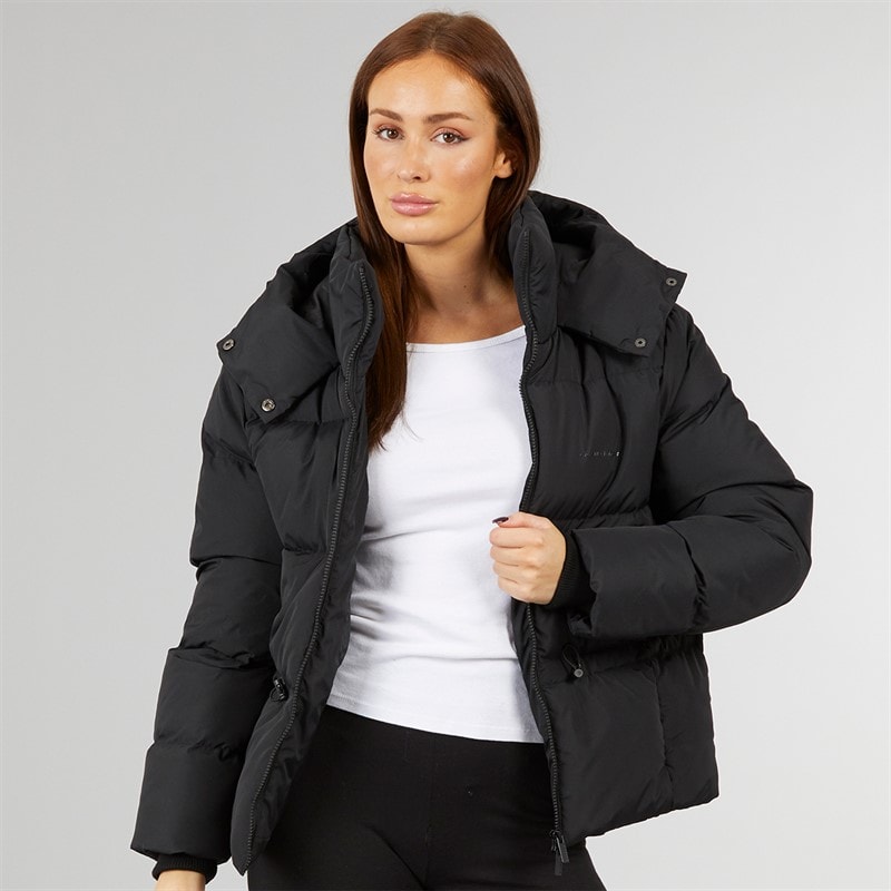 Closure London Womens Adjustable Waist Puffer Black