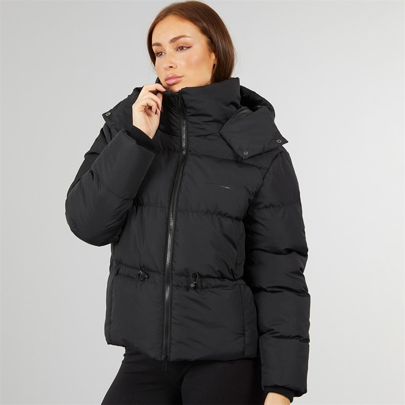Closure London Womens Adjustable Waist Puffer Black - Image 3