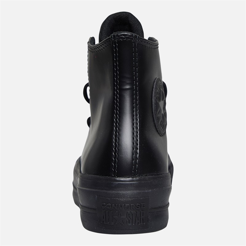 Converse Womens Chuck Taylor All Star Lift Hi Platform Leather Trainers Black/Total Eclipse/Black - Image 3