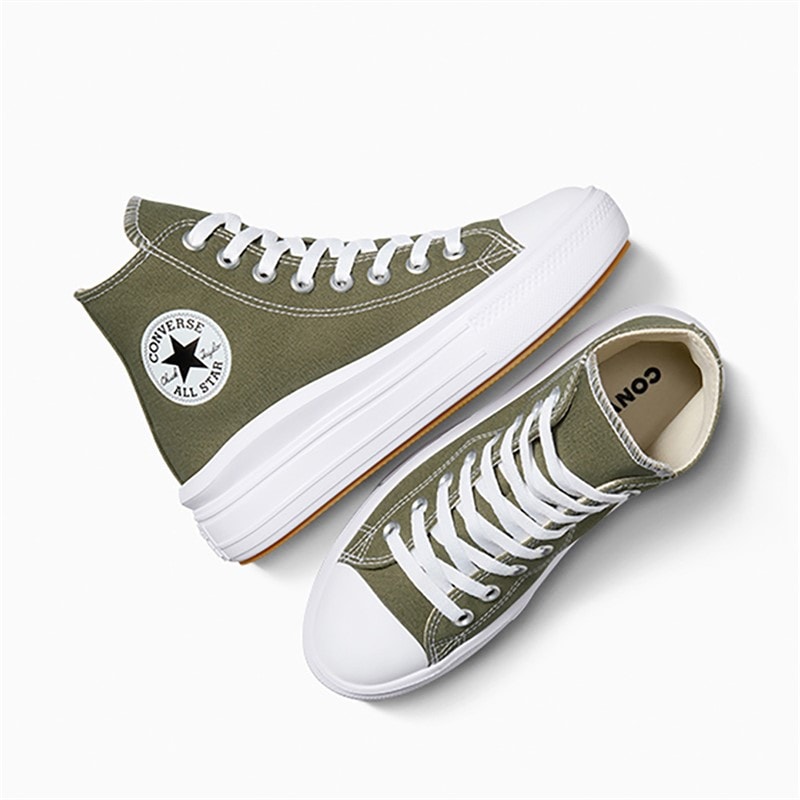 Converse Womens Chuck Taylor All Star Move Hi Trainers Utility/White/Black - Image 4