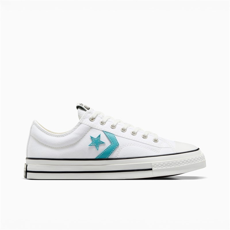 Converse Star Player 76 Ox Trainers White/Ocean Drip/Black - Image 5