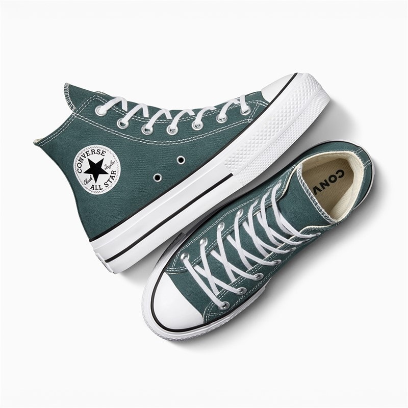 Converse Womens Chuck Taylor All Star Lift Platform Hi Trainers True Nature/Natural Ivory - Image 4