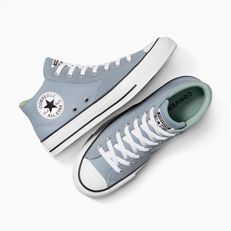 Converse Men Chuck Taylor All Star Malden Street Mid Canvas And Suede Trainers Wet Stone/White/Black - Image 4