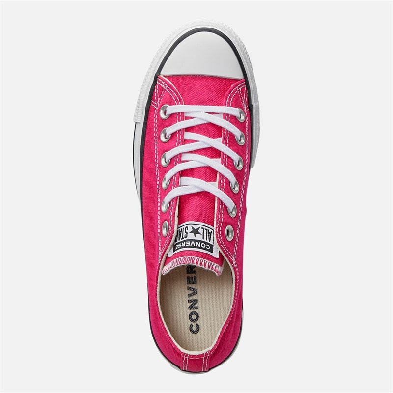 Converse Womens Chuck Taylor All Star Lift Platform Trainers Cerise Pink/White/Black - Image 4