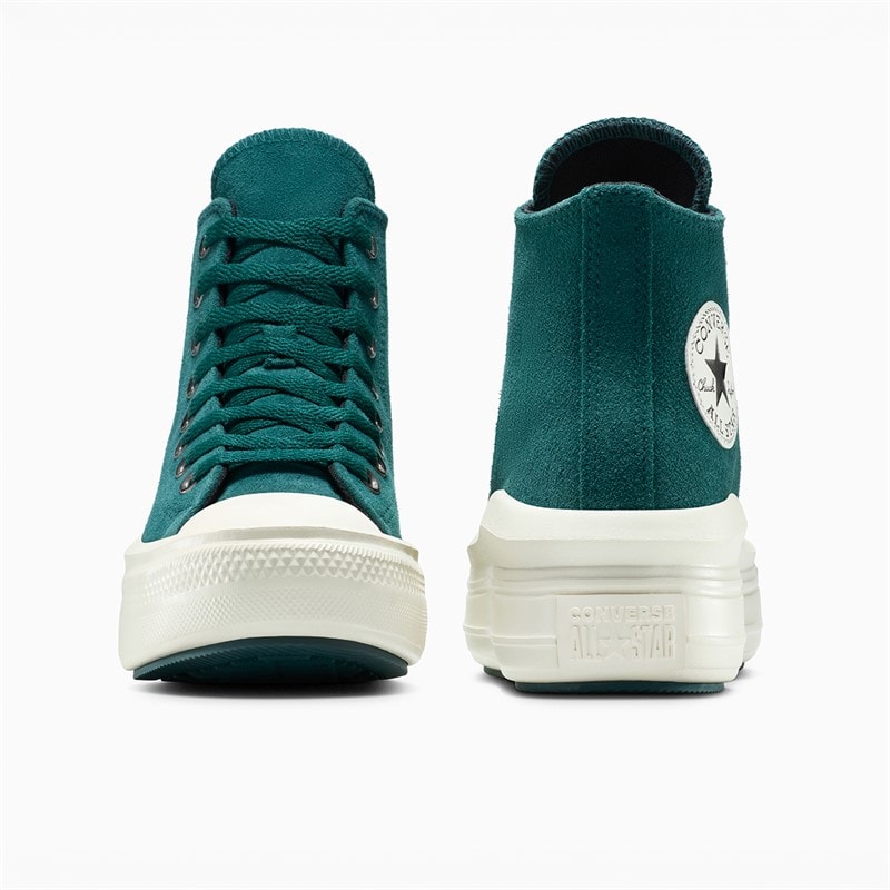 Converse Womens Chuck Taylor All Star Move Platform Suede Trainers Darkly Jaded/Egret/Black - Image 3