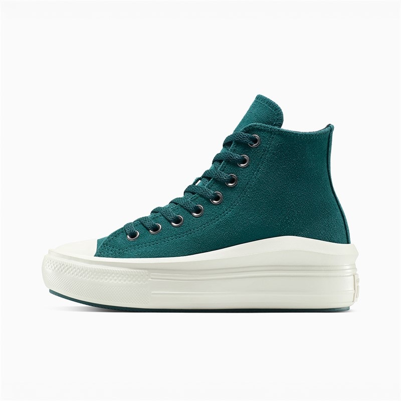 Converse Womens Chuck Taylor All Star Move Platform Suede Trainers Darkly Jaded/Egret/Black - Image 5