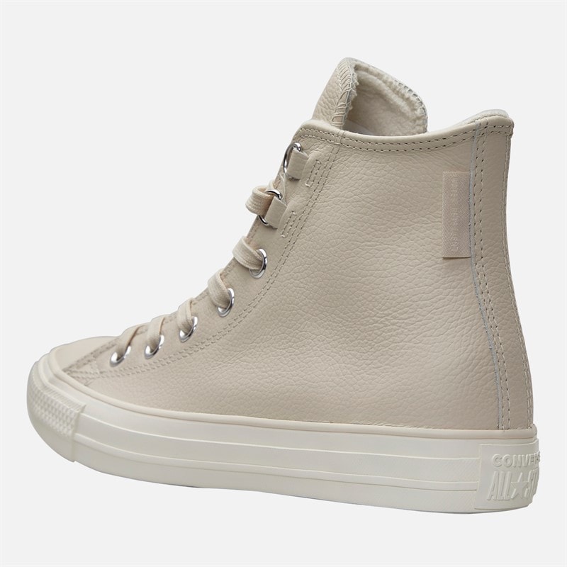 Converse Chuck Taylor All Star Hi Leather Trainers Light Dune/Egret/Light Dune - Image 5