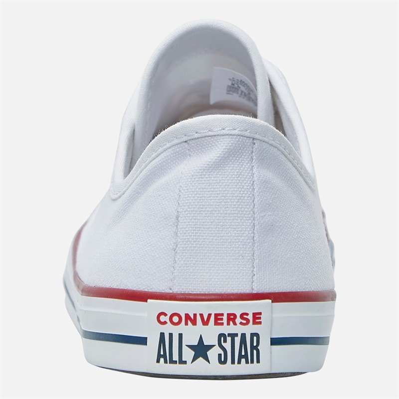 Converse Womens Chuck Taylor All Star Dainty Canvas Trainers White/Red/Blue - Image 3