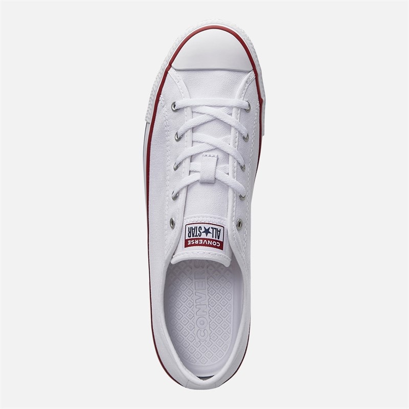Converse Womens Chuck Taylor All Star Dainty Canvas Trainers White/Red/Blue - Image 4