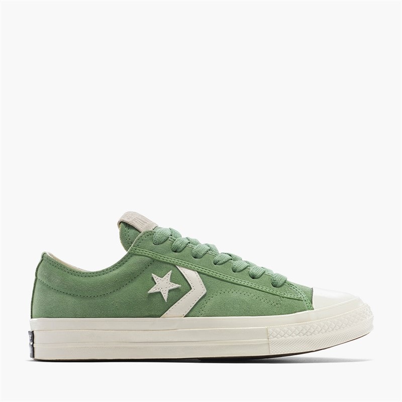 Converse Mens Star Player 76 Suede Trainers Foothill Green/Egret