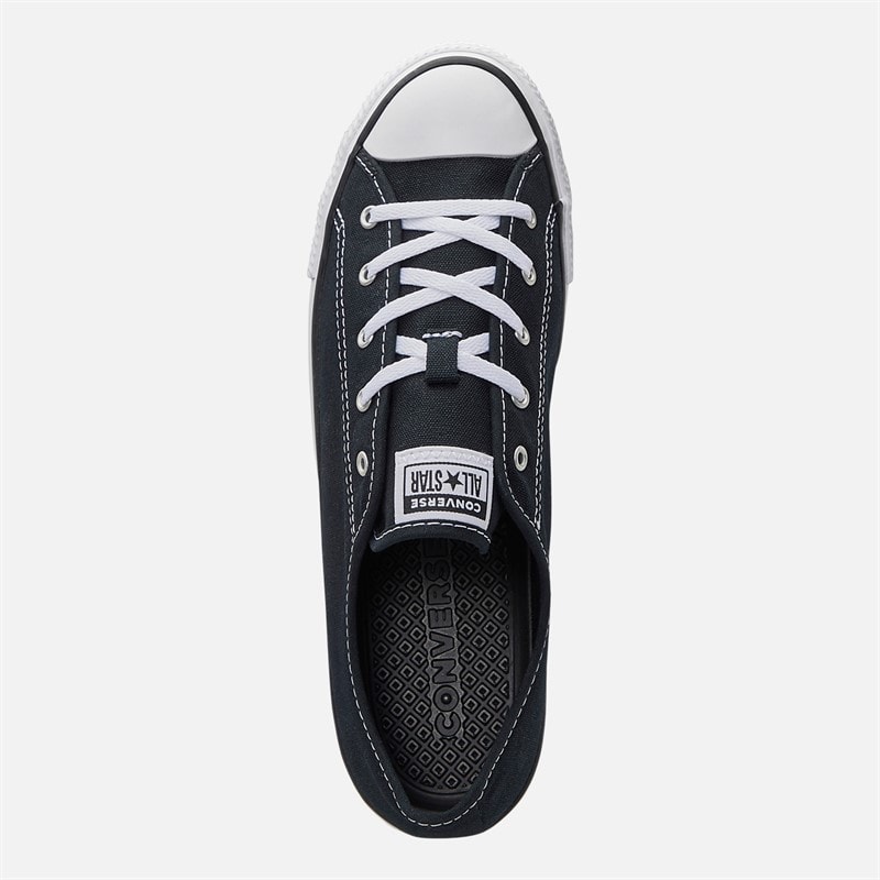 Converse Womens Chuck Taylor All Star Dainty Canvas Trainers Black/White/Black - Image 4