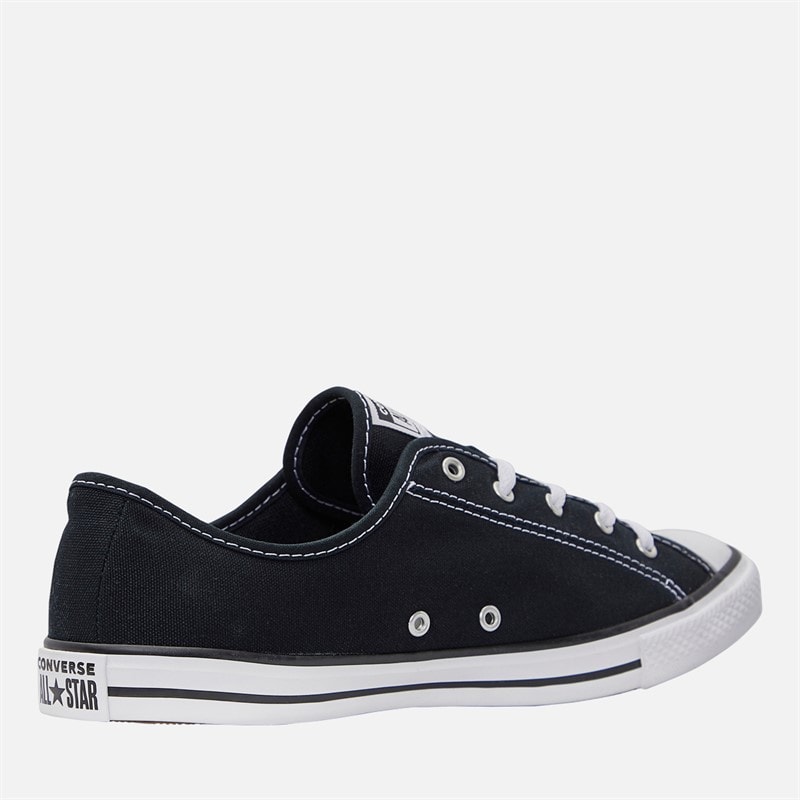 Converse Womens Chuck Taylor All Star Dainty Canvas Trainers Black/White/Black - Image 5