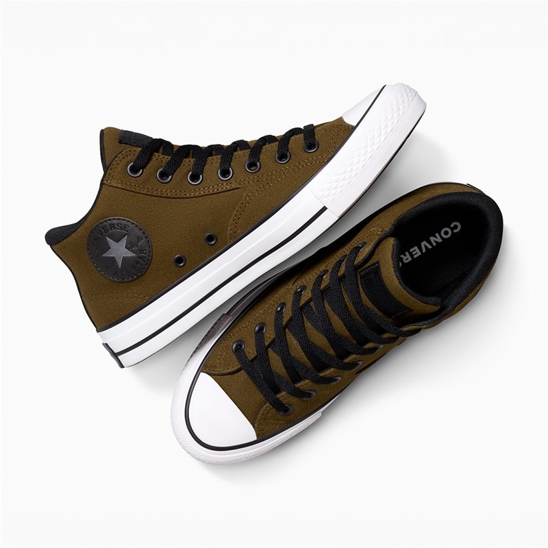 Converse Chuck Taylor All Star Malden Street Mid Trainers Surplus Olive/Black/White - Image 4