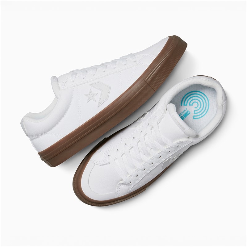 Converse Mens Sport Casual Trainers White/Barely Grey/Gum - Image 4