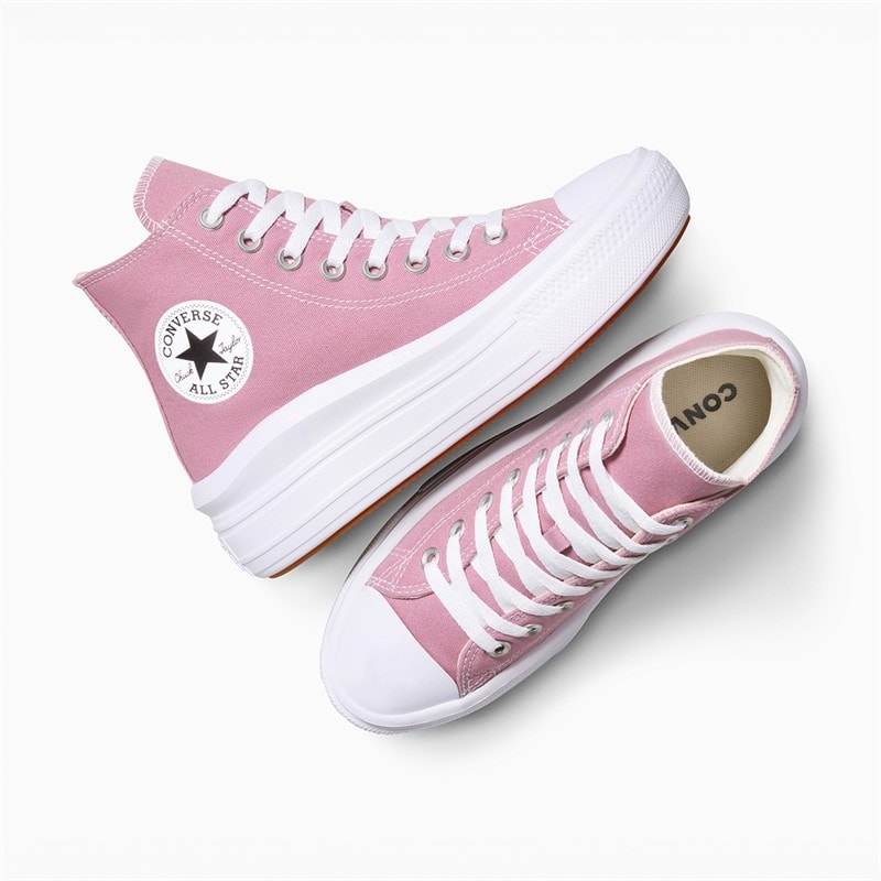 Converse Womens Chuck Taylor All Star Move Platform Trainers Cliffside Rose/White/Black - Image 4