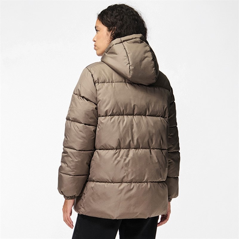 Pieces Womens Maddie Puffer Jacket Morel - Image 2