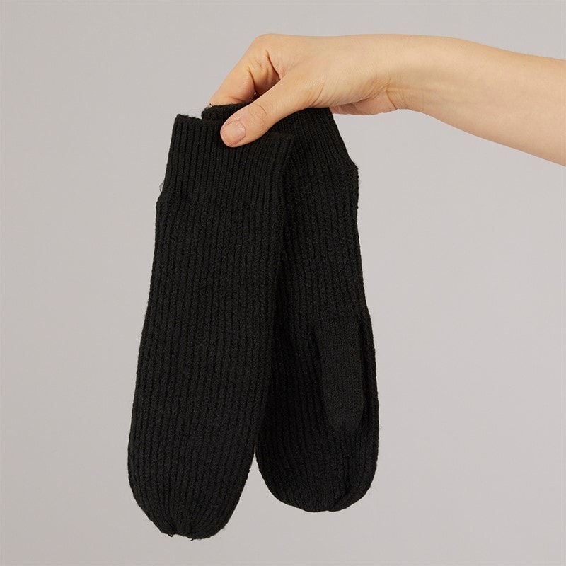 Pieces Womens Benilla Mittens Black - Image 2