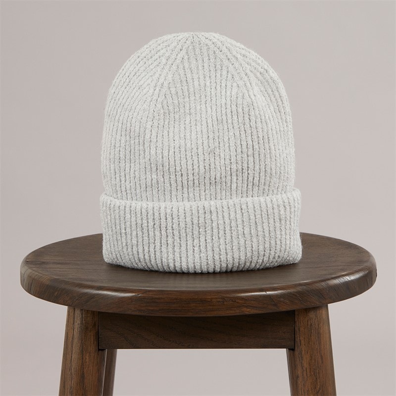 Pieces Womens Nilla Beanie Light Grey Melange - Image 1