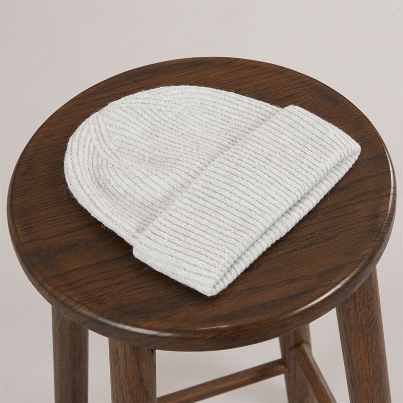 Pieces Womens Nilla Beanie Light Grey Melange - Image 2