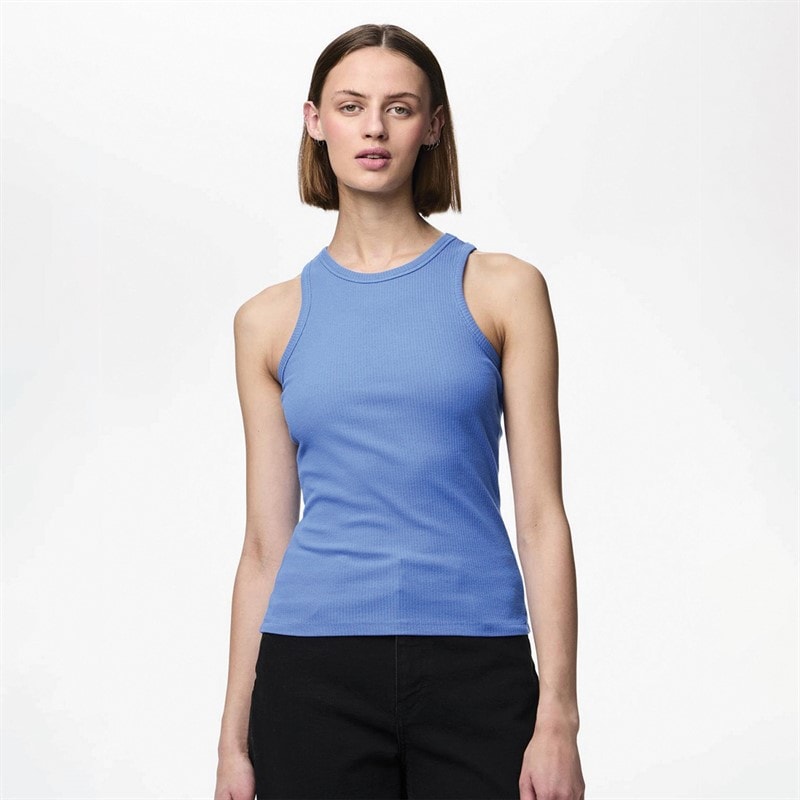 Pieces Womens Ruka Boxer Tank Top French Blue - Image 1