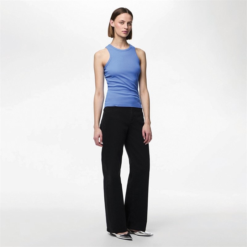 Pieces Womens Ruka Boxer Tank Top French Blue - Image 4