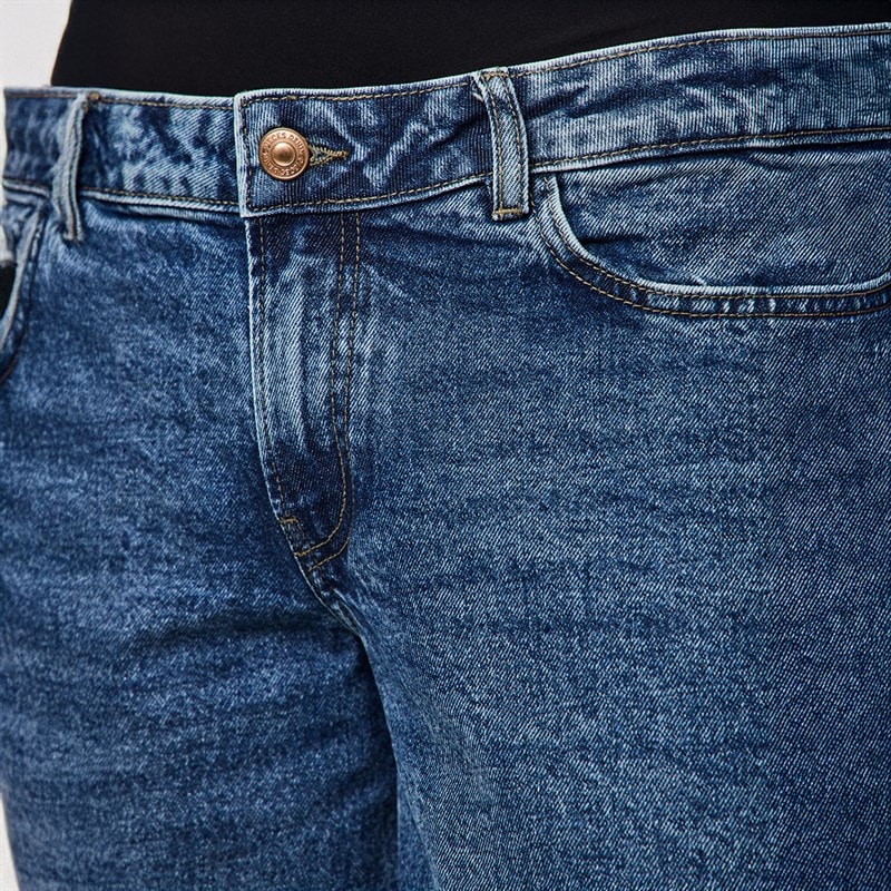 Pieces Womens Selma Wide Leg Jeans Medium Blue Denim - Image 4