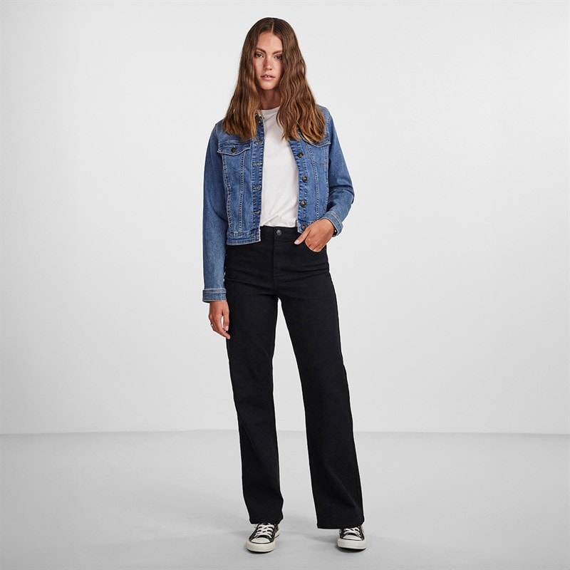 Pieces Womens Denim Jacket Medium Blue Denim - Image 2