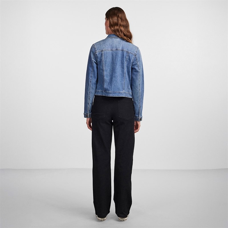 Pieces Womens Denim Jacket Medium Blue Denim - Image 3