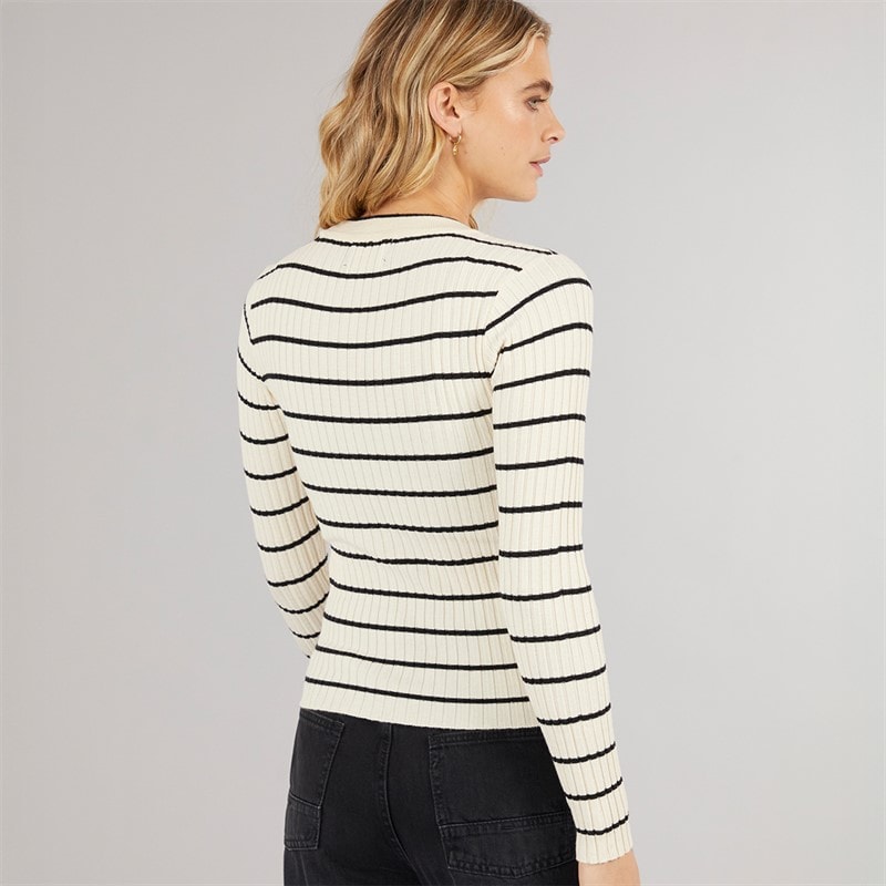 Pieces Womens Crista O Neck Knitted Jumper Birch - Image 2