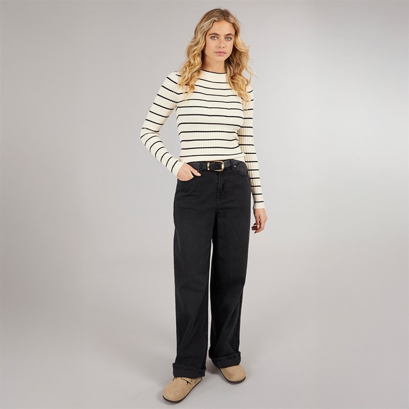 Pieces Womens Crista O Neck Knitted Jumper Birch - Image 3