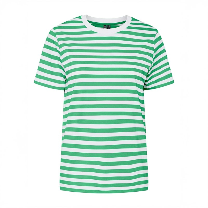 Pieces Womens Ria Striped T-Shirt Absinthe Green